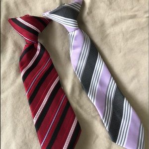 (2) Clip on Ties